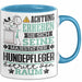Hundepfleger Geschenk Tasse Lustiger Spruch Erheben Sie Sich Der Hundepfleger Betritt den Raum Blau Trendation