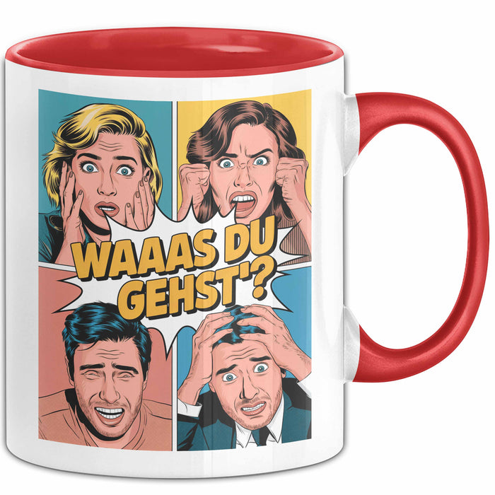 Büroarbeit Kollege Abschied Tasse Geschenk Lustige Geschenkidee Spruch Du Gehst Rot Trendation