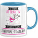 Survival-Trainerin Tasse Geschenk Becher Stark Attraktiv Furchtlos Survival-Trainerin Lustige Geschenkidee Blau Trendation