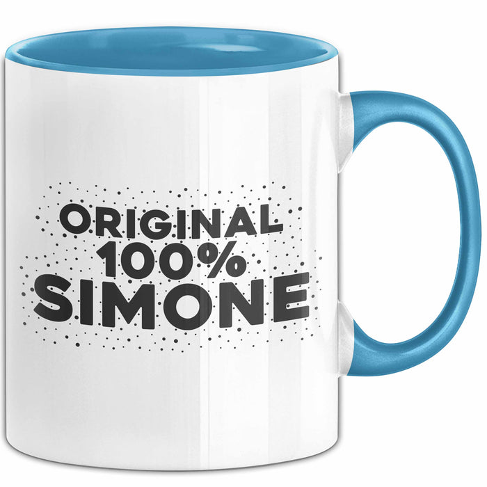 Simone Tasse Original 100% Simone Geschenk Blau Trendation