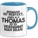 Thomas Tasse Niemand Ist Perfekt, Aber Als Thomas Ist Er Verdammt Nah Dran Blau Trendation