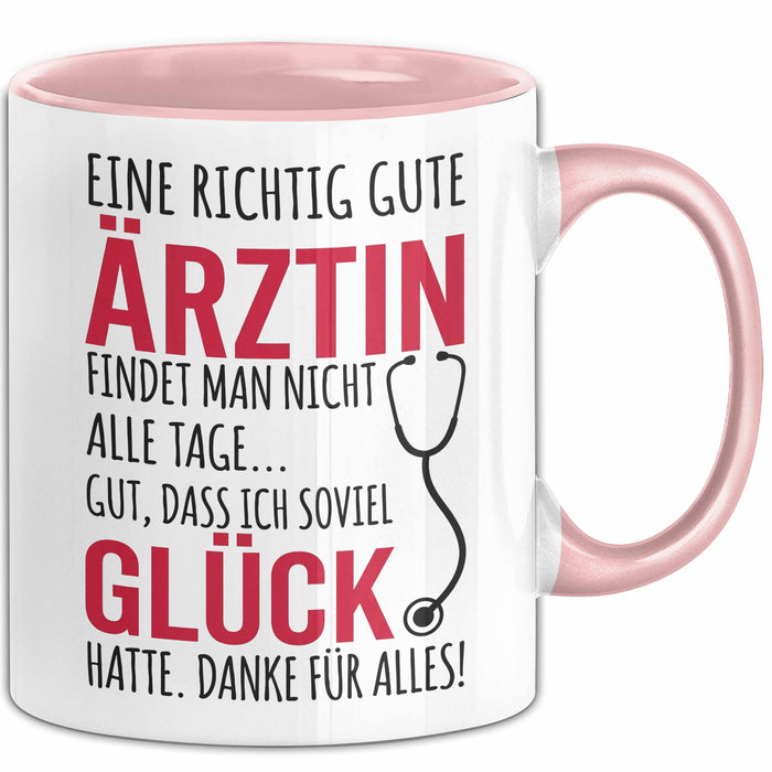 Aerztin Tasse Geschenk Eine Richtig Gute Aerztin Danke Geschenkidee Beruf Rosa Trendation