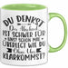 Bürokollege Tasse Geschenk Lustige Geschenkidee Spruch Du Denkst Der Abschied Ist Schwer Grün Trendation