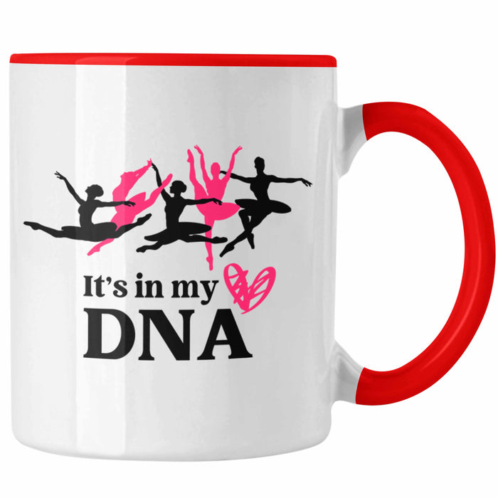 Trendation - Ballett Ballerina Tänzerin Tasse Mädchen Geschenk Frauen Tanzen Geschenkidee Kaffeetasse Rot Trendation