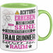Trailrunner Geschenk Tasse Lustiger Spruch Erheben Sie Sich Der Trailrunner Betritt den Raum Grün Trendation