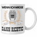 Schweißen Tasse Geschenk für Schweißer Metallbau Sprüche Männer Lustig Wenn Ich Wigse Dann Richtig Weiß Trendation