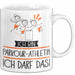 Geschenk für Parkour-Athletin Tasse Lustige Geschenkidee Geburtstag Ich Bin Parkour-Athletin Ich Darf Das Weiß Trendation