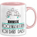 Geschenk für Rockmusikerin Tasse Lustige Geschenkidee Geburtstag Ich Bin Rockmusikerin Ich Darf Das Rosa Trendation