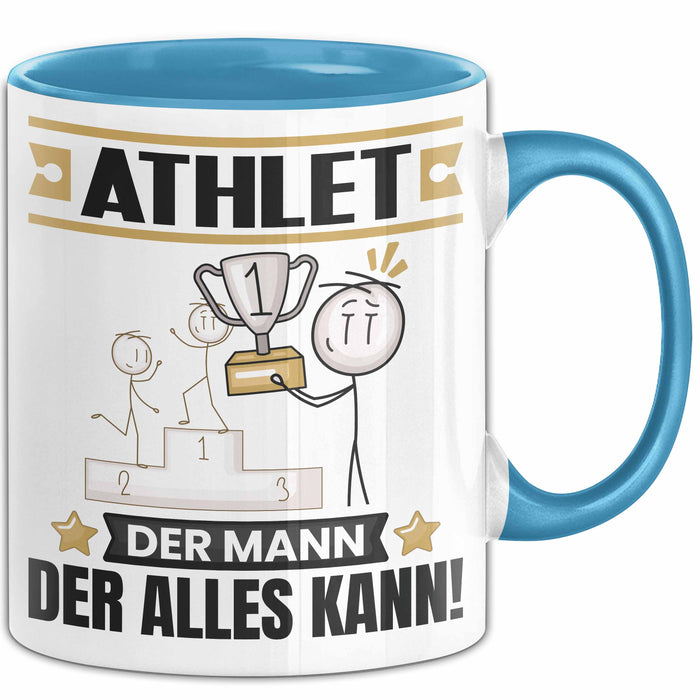 Athlet Tasse Geschenk für Athlet Der Mann Der Alles Kann Geschenkidee zum Geburtstag Blau Trendation