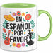 Spanischlehrer Unterricht Tasse Geschenk Lustige Geschenkidee Spruch En Español Por Favor Grün Trendation
