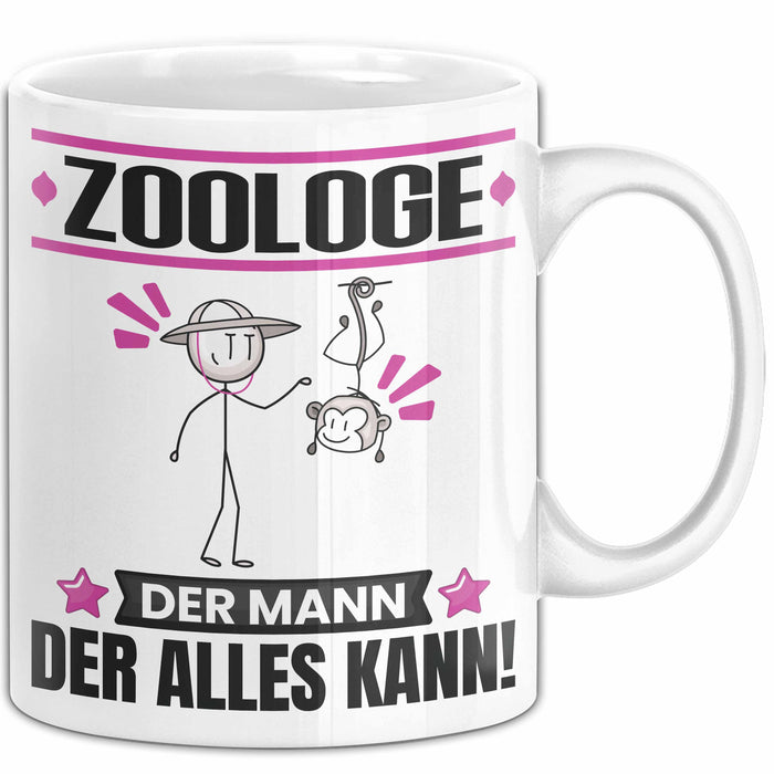 Zoologe Tasse Geschenk für Zoologe Der Mann Der Alles Kann Geschenkidee zum Geburtstag Weiß Trendation