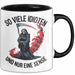 Sensenmann Tasse Geschenk Lustige Geschenkidee Spruch So Viele Idioten Und Nur Eine Sense Schwarz Trendation