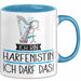 Geschenk für Harfenistin Tasse Lustige Geschenkidee Geburtstag Ich Bin Harfenistin Ich Darf Das Blau Trendation