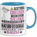Naturfotograf Geschenk Tasse Lustiger Spruch Erheben Sie Sich Der Naturfotograf Betritt den Raum Blau Trendation