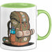 Rucksackreisender Tasse Geschenkidee für Wanderpfad Fans Grün Trendation