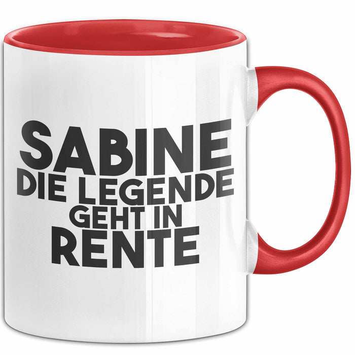 Sabine Tasse Sabine – Die Legende Geht In Rente Geschenk