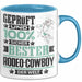 Rodeo-Cowboy Geschenk Lustiger Spruch für Rodeo-Cowboy Geschenkidee Bester Rodeo-Cowboy Der Welt Blau Trendation