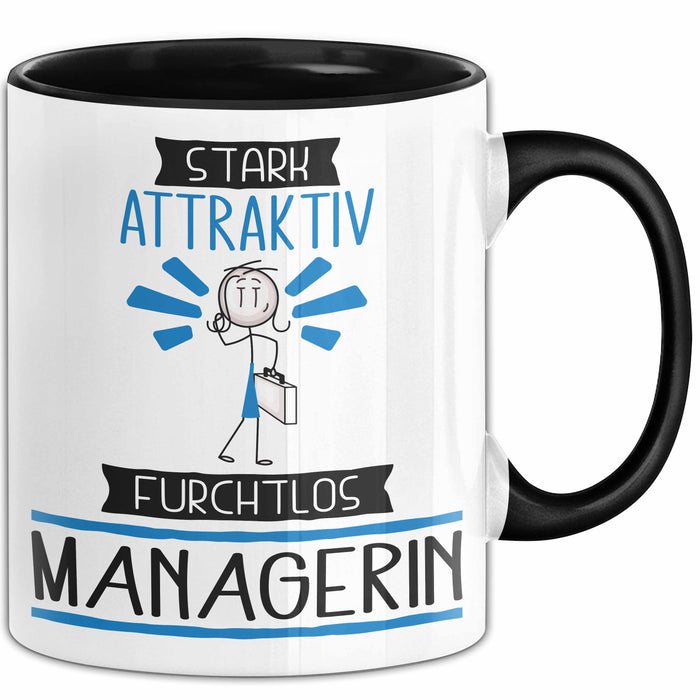 Managerin Tasse Geschenk Becher Stark Attraktiv Furchtlos Managerin Lustige Geschenkidee Trendation