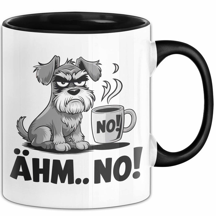 Hund Tierliebhaber Tasse Geschenk Lustige Geschenkidee Spruch Ähm Nö Schwarz Trendation