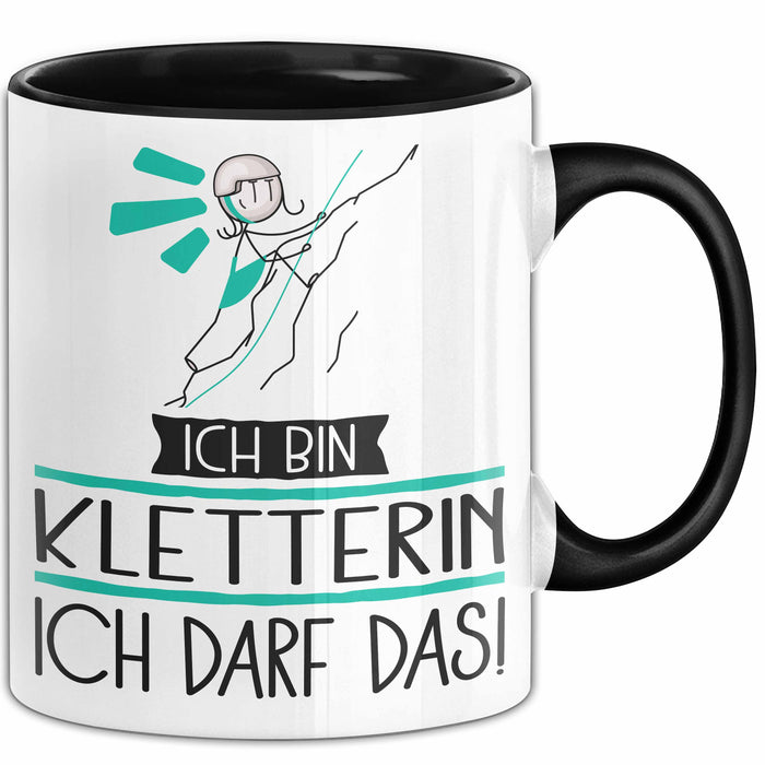 Geschenk für Kletterin Tasse Lustige Geschenkidee Geburtstag Ich Bin Kletterin Ich Darf Das Trendation