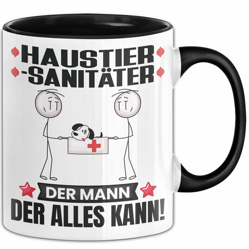 Haustiersanitäter Tasse Geschenk für Haustiersanitäter Der Mann Der Alles Kann Geschenkidee zum Geburtstag Schwarz Trendation
