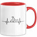 Kaninchen Hase Herzschlag Tasse Geschenk Lustige Geschenkidee Spruch Rot Trendation