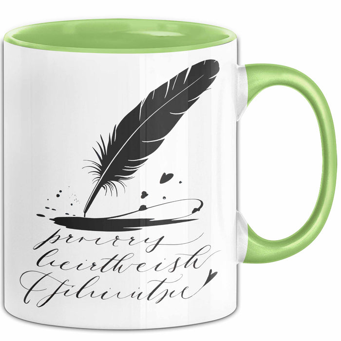 Dichter Tasse Geschenkidee für Reim und Versliebhaber Grün Trendation