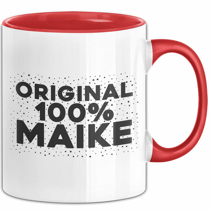 Maike Tasse Original 100% Maike Geschenk Rot Trendation
