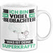 Vogelbeobachter Tasse Geschenk für Vogelbeobachter Geburtstag Lustiger Spruch Kaffee-Becher Was Ist Deine Superkraft Weiß Trendation
