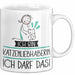 Geschenk für Katzenliebhaberin Tasse Lustige Geschenkidee Geburtstag Ich Bin Katzenliebhaberin Ich Darf Das Weiß Trendation