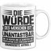 Jura Tasse Geschenk Die Würde Des Menschen Ist Unantastbar Geschenkidee Jurist Juristin Anwalt Becher Weiß Trendation