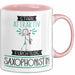 Saxophonistin Tasse Geschenk Becher Stark Attraktiv Furchtlos Saxophonistin Lustige Geschenkidee Rosa Trendation