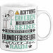 Hundefriseur Geschenk Tasse Lustiger Spruch Erheben Sie Sich Der Hundefriseur Betritt den Raum Weiß Trendation