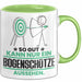 Bogenschütze Geschenk Tasse So Gut Kann Nur Ein Bogenschütze Aussehen Geschenkidee Kaffee-Becher Grün Trendation