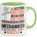 Mechaniker Geschenk Tasse Lustiger Spruch Erheben Sie Sich Der Mechaniker Betritt den Raum Grün Trendation