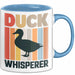 Quietscheente Tier Tasse Geschenk Lustige Geschenkidee Spruch Entenflüsterer Blau Trendation