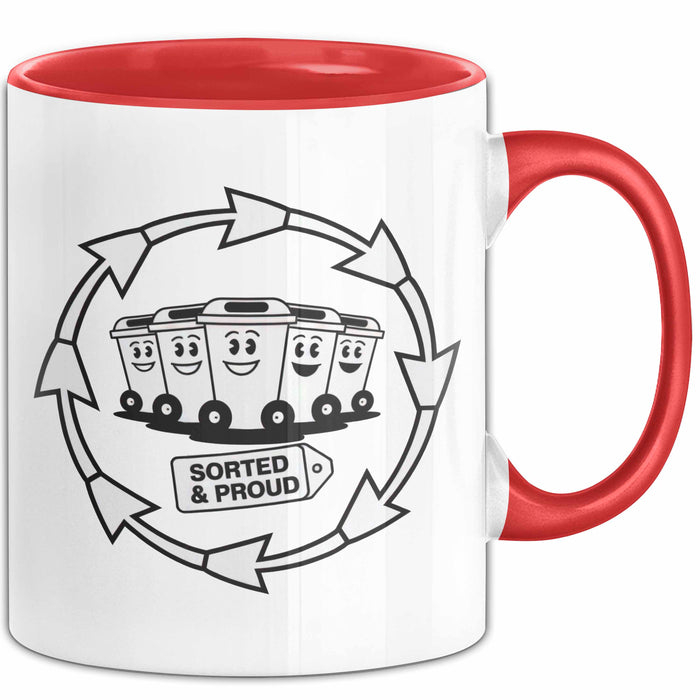 Recycling Fan Tasse Geschenk Lustige Geschenkidee Spruch Für Umwelt Recycler Rot Trendation