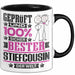 Stiefcousin Geschenk Lustiger Spruch für Stiefcousin Geschenkidee Bester Stiefcousin Der Welt Schwarz Trendation