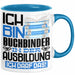 Buchbinder Ausbildung Tasse Geschenk Ich Bin Buchbinder In Der Ausbildung Ich Darf Das Geschenkidee Spruch Blau Trendation