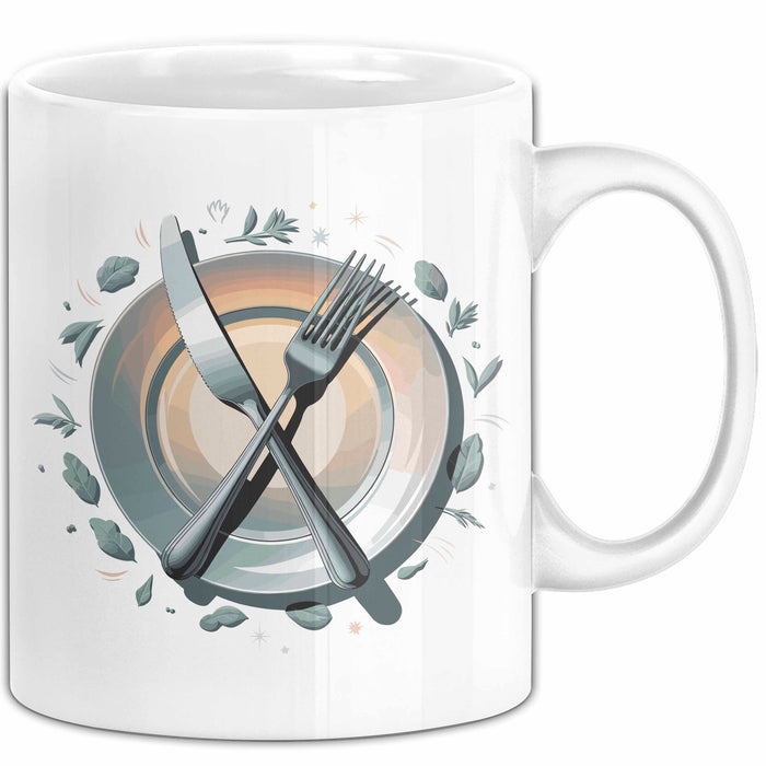 Feinschmecker Tasse Geschenkidee für Geschmacksliebhaber Weiß Trendation