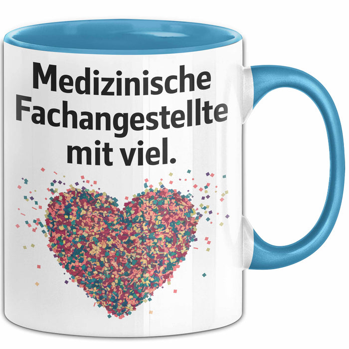 Medizinischer Assistent Arzt Tasse Geschenk Lustige Geschenkidee Spruch Medizinische Fachangestellte Mit Viel Heart Blau Trendation