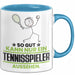 Tennisspieler Geschenk Tasse So Gut Kann Nur Ein Tennisspieler Aussehen Geschenkidee Kaffee-Becher Blau Trendation