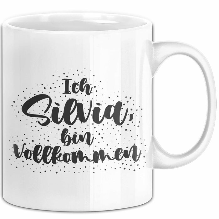 Silvia Tasse Ich Silvia, Bin Vollkommen Geschenk Weiß Trendation