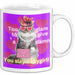 Meme Tasse Geschenk Lustiger Becher Katze Too Glam To Give A Damn You Slay Babygirl Weiß Trendation