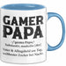 Spieler Papa Tasse Geschenk Lustige Geschenkidee Spruch Gamer Papa Blau Trendation