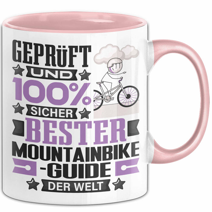 Mountainbike-Guide Geschenk Lustiger Spruch für Mountainbike-Guide Geschenkidee Bester Mountainbike-Guide Der Welt Rosa Trendation