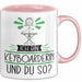 Keyboarderin Tasse Geschenk Ich Bin Keyboarderin Und Du So Geschenkidee Lustiger Spruch Becher Rosa Trendation