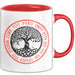 Keltischer Baum des Lebens Tasse Geschenk Geschenkidee Rot Trendation