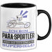 Para-Sportler Geschenk Tasse Ich Bin Para-Sportler Aber Sag Doch Einfach Superheld Lustige Geschenkdiee für Para-Sportler Kaffee-Becher Schwarz Trendation