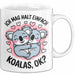 Koala Tierliebhaber Tasse Geschenk Lustige Geschenkidee Spruch Ich Mag Halt Einfach Koalas Ok Weiß Trendation